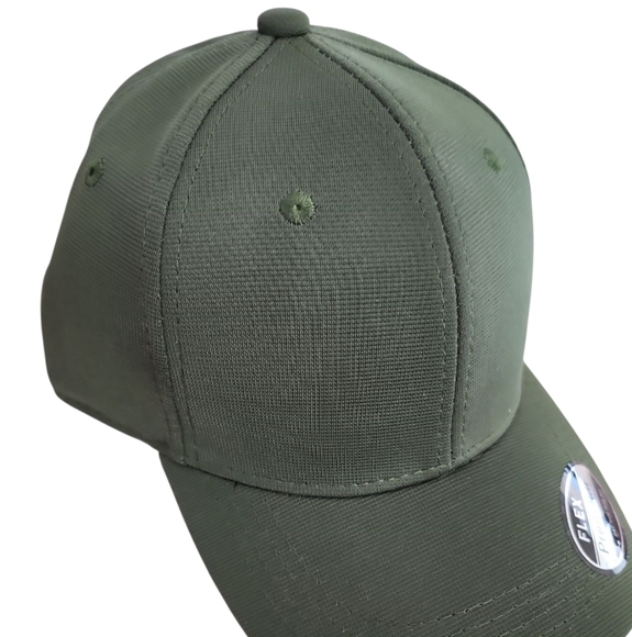 Men's Flex Fit Athletic Premium Olive Green Cap - Picture 3 of 7